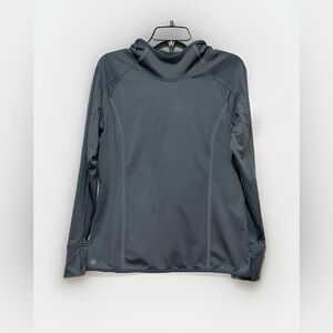 Athleta Hoodie Women’s Size L Pullover Fleece Lined Gray Athletic Running